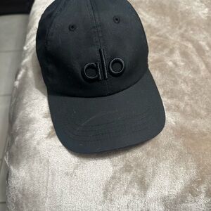 ALO Yoga Kids Black Logo Baseball Cap